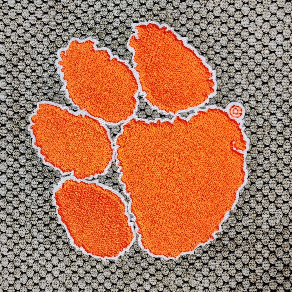 Antigua Women’s Medium Clemson Tigers Full Zip Vest Beige Textured Fleece - Picture 8 of 8